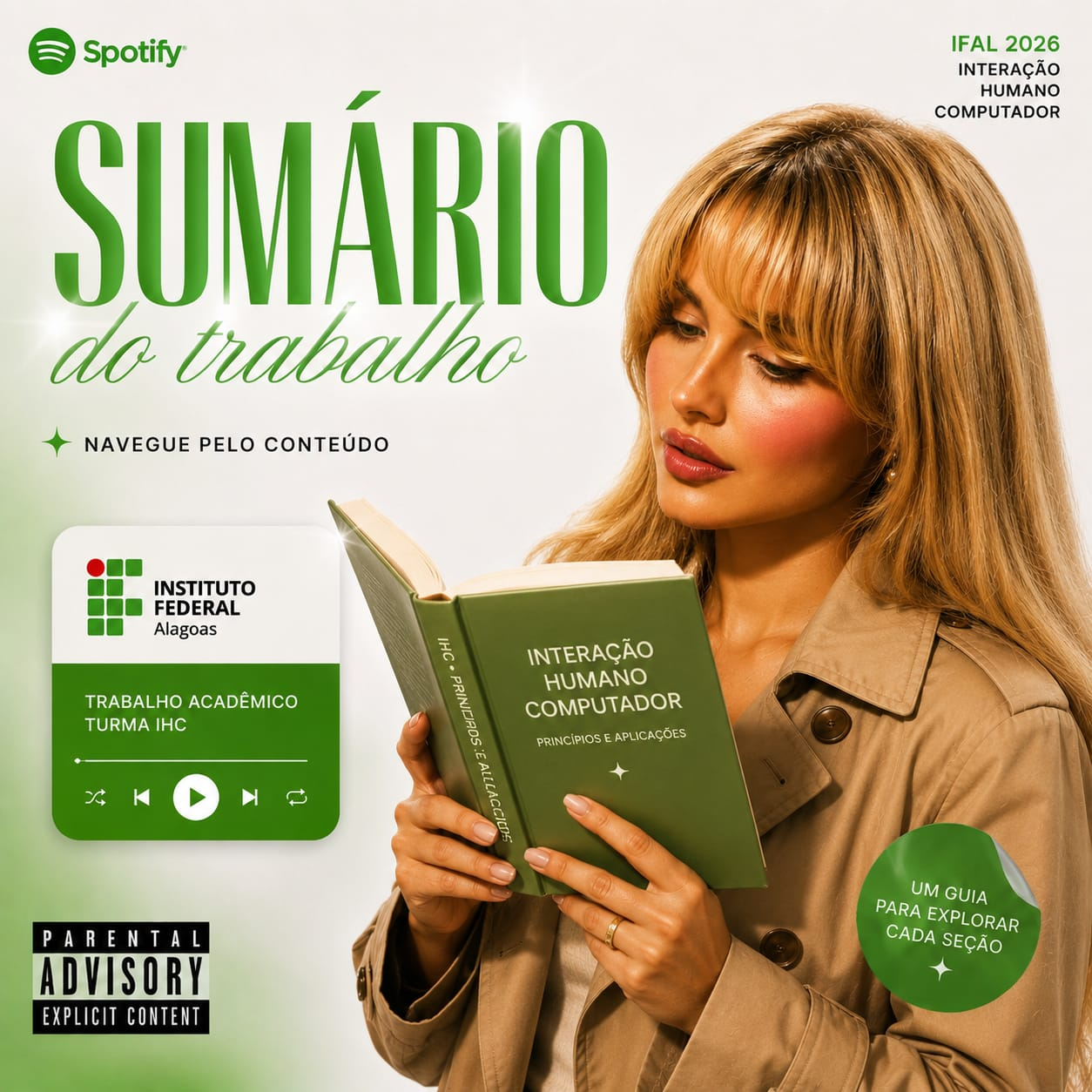 Sumário do trabalho — IHC · IFAL · Inspeção Heurística do Spotify